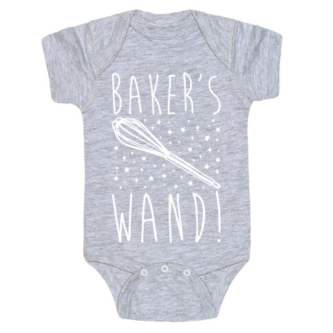 Baker's Wand White Print Baby One-Piece