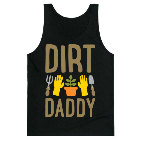 Dirt Daddy White Print Tank Top