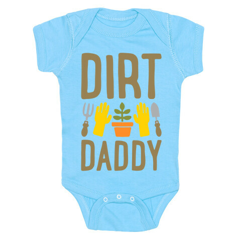 Dirt Daddy White Print Baby One-Piece