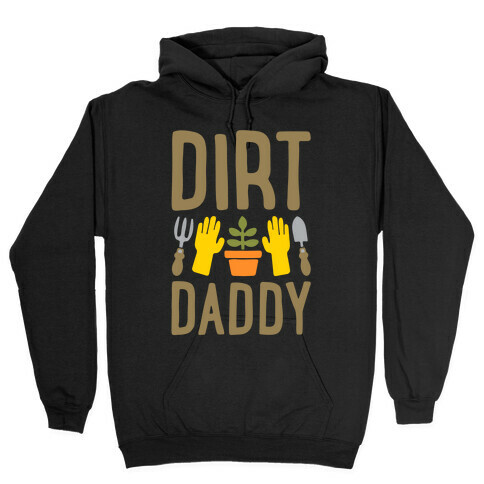 Dirt Daddy White Print Hooded Sweatshirt