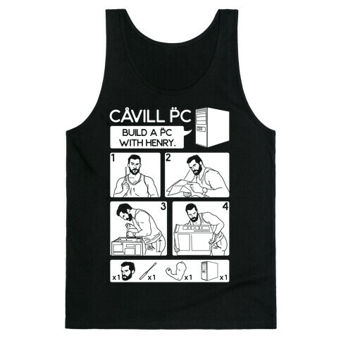 Cavill PC Parody White Print Tank Top