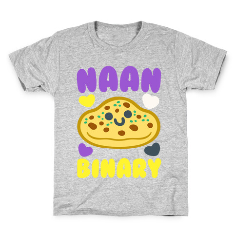 Naan Binary White Print Kids T-Shirt