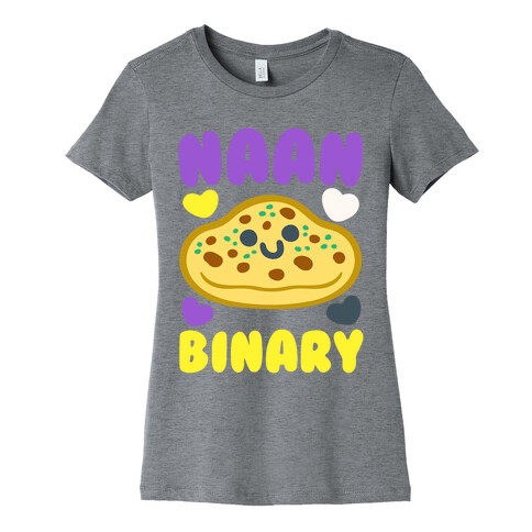 Naan Binary White Print Womens T-Shirt