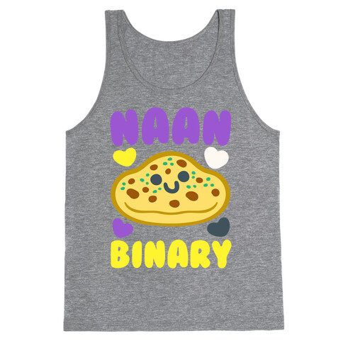 Naan Binary White Print Tank Top