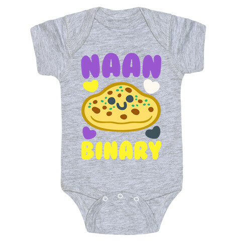 Naan Binary White Print Baby One-Piece