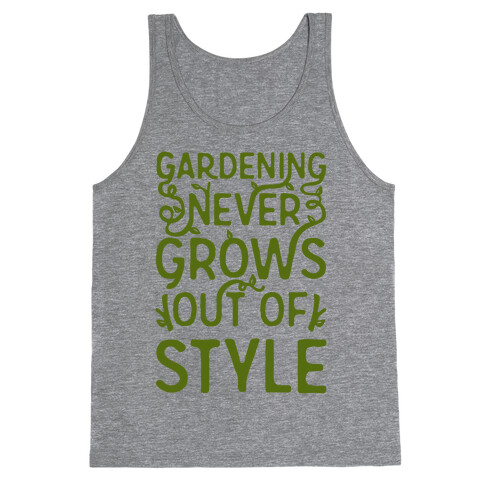 Gardening Never Grows Out of Style White Print Tank Top