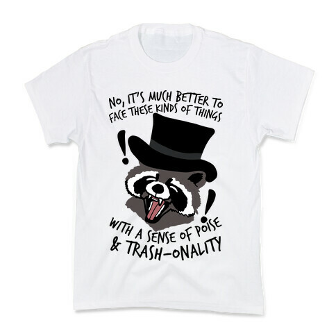 Trash-onality Emo Raccoon Kids T-Shirt