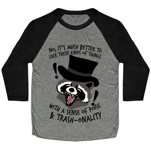 Trash-onality Emo Raccoon Baseball Tee