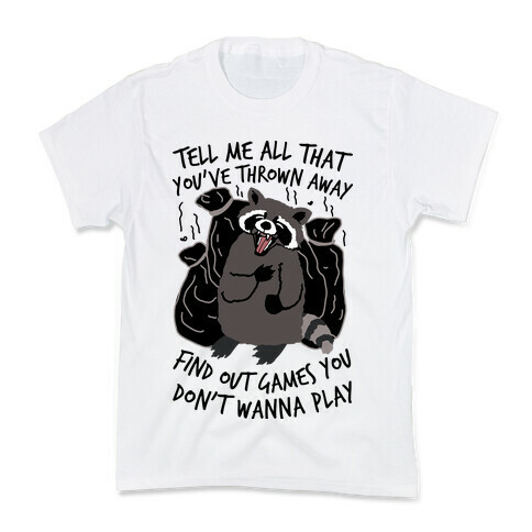 Dirty Little Secret Emo Raccoon Kids T-Shirt
