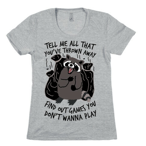 Dirty Little Secret Emo Raccoon Womens T-Shirt