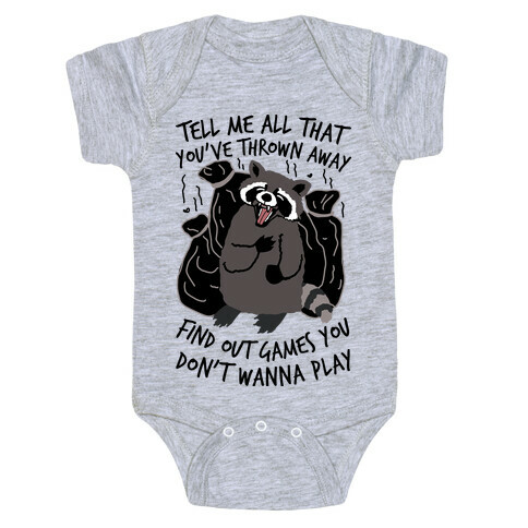 Dirty Little Secret Emo Raccoon Baby One-Piece