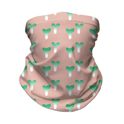 Little Sprouts Pink Pattern Neck Gaiter