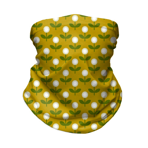 Dainty Retro Dandelions Yellow Pattern Neck Gaiter