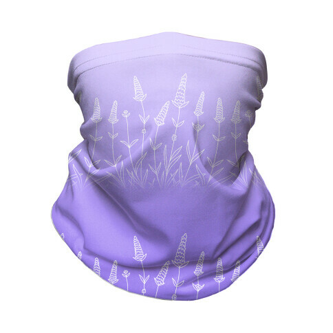 Lavender Sprigs Gradient Neck Gaiter