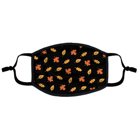 Fall Leaves Pattern Flat Face Mask