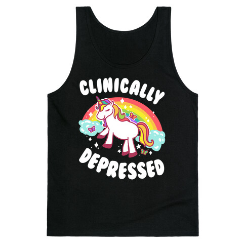 Clinically Depressed Unicorn Tank Top