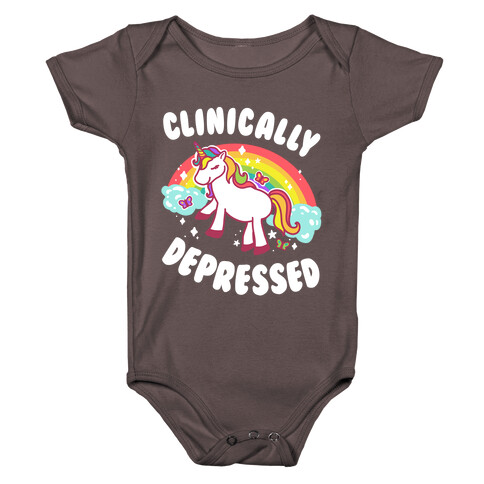 Clinically Depressed Unicorn Baby One-Piece