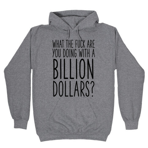 What the F*** Are You Doing With a Billion Dollars? Hooded Sweatshirt