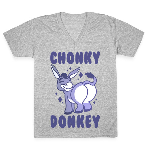 Chonky Donkey V-Neck Tee Shirt
