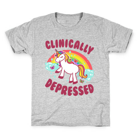 Clinically Depressed Unicorn Kids T-Shirt