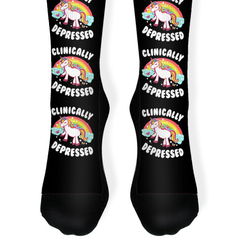 Clinically Depressed Unicorn Sock