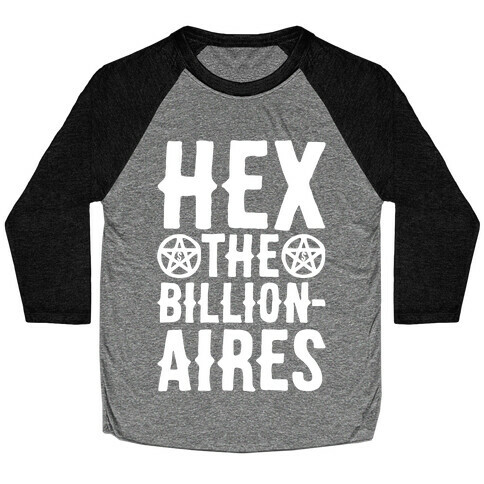 Hex The Billionaires White Print Baseball Tee