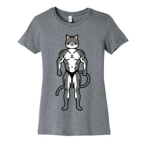 Buff Cat Grey Tabby Womens T-Shirt