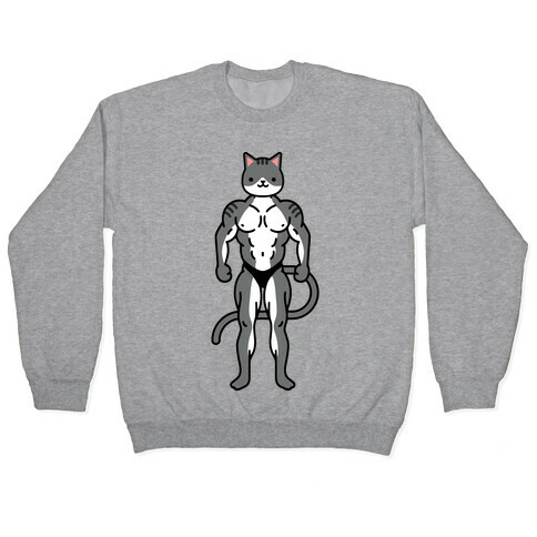 Buff Cat Grey Tabby Pullover