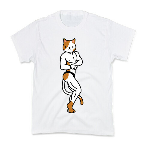 Buff Cat White and Brown Spotted Kids T-Shirt