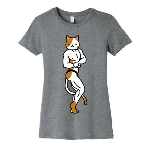 Buff Cat White and Brown Spotted Womens T-Shirt