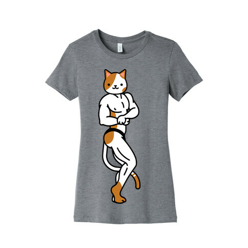 Buff Cat White and Brown Spotted Womens T-Shirt