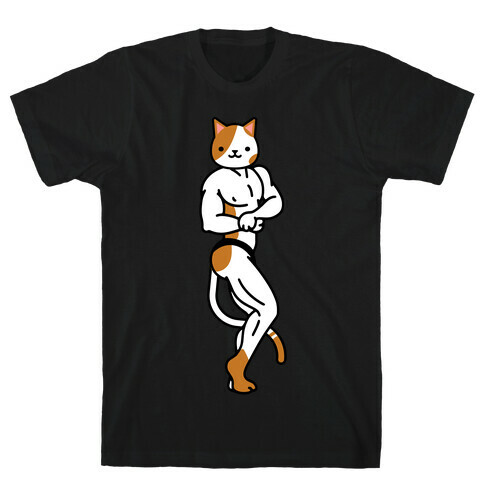Buff Cat White and Brown Spotted T-Shirt