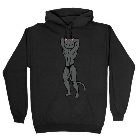 Buff Cat Black Hooded Sweatshirt