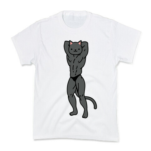Buff Cat Black Kids T-Shirt