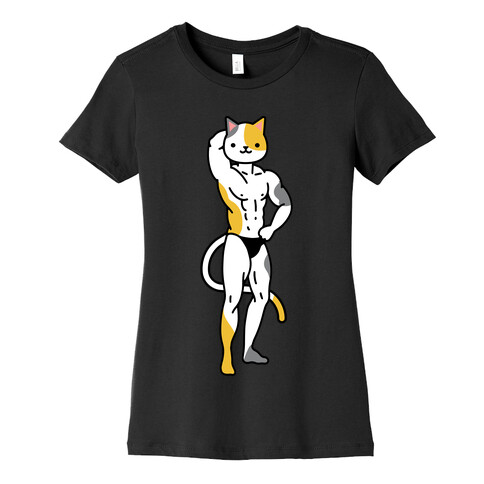 Buff Cat Calico Womens T-Shirt