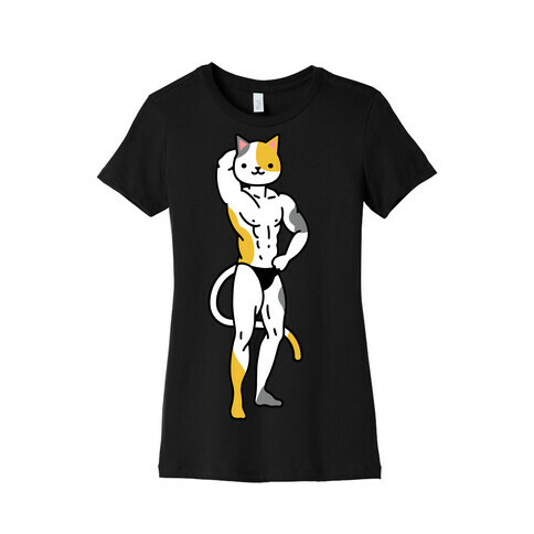 Buff Cat Calico Womens T-Shirt