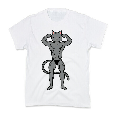 Buff Cat Grey Stripe Kids T-Shirt
