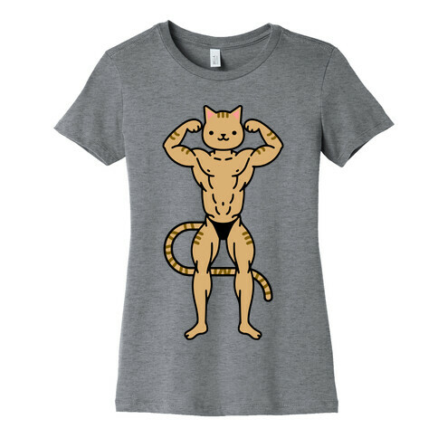 Buff Cat Orange Tabby Womens T-Shirt