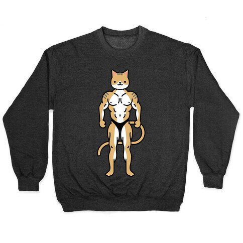 Buff Cat White Brown Grey Pullover