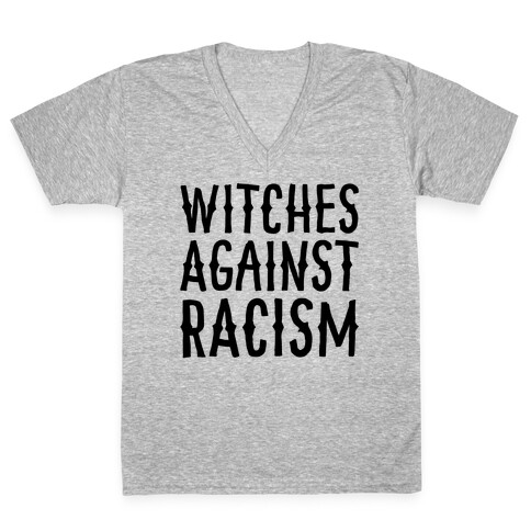 Witches Against Racism V-Neck Tee Shirt