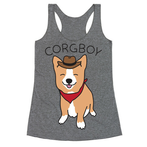 Corgboy Cowboy Corgi Racerback Tank Top