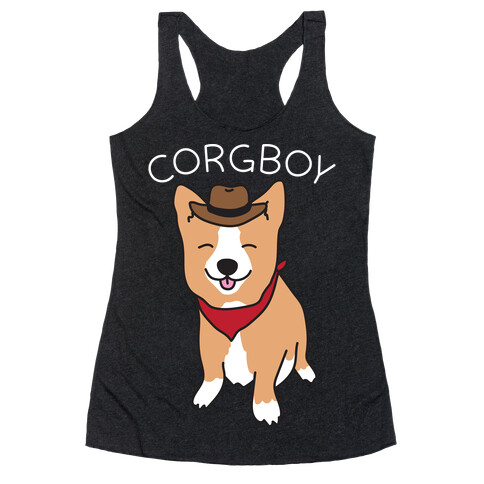 Corgboy Cowboy Corgi Racerback Tank Top