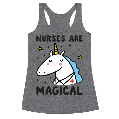 Nurses Are Magical Unicorn Racerback Tank Top