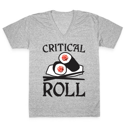 Critical Roll Sushi DnD V-Neck Tee Shirt