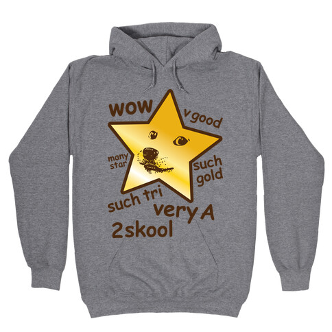 Gold Star Doge Hooded Sweatshirt