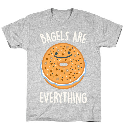 Bagels Are Everything White Print T-Shirt