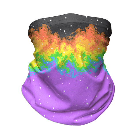 Psychedelic Nebula Pride Flag  Neck Gaiter