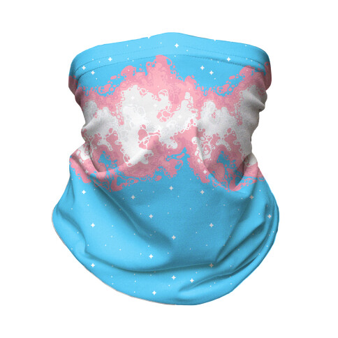 Psychedelic Nebula Trans Flag  Neck Gaiter