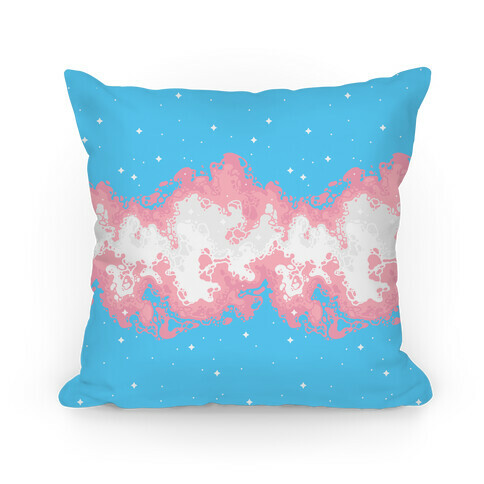 Psychedelic Nebula Trans Flag  Pillow