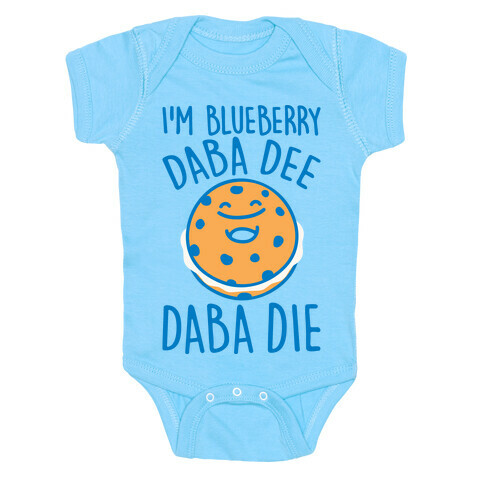 I'm Blueberry Da Ba Dee Parody White Print Baby One-Piece